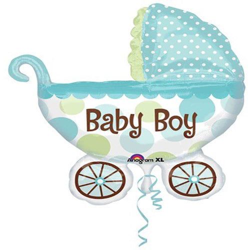 Party Balloon 28" Baby Buggy Boy Foil Balloon P35
