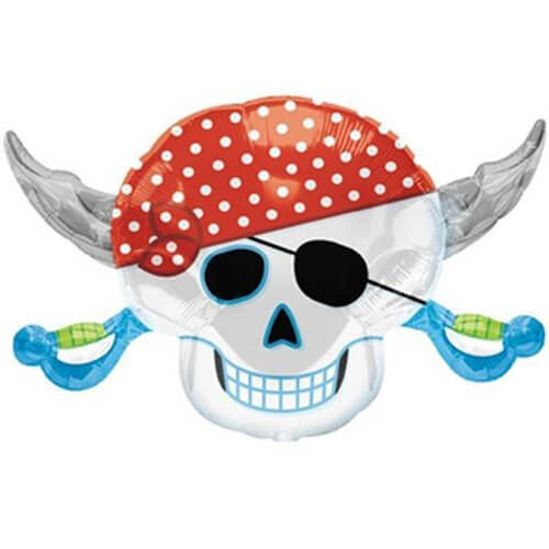 Party Balloons 28" Pirate Party Skull Foil Balloon P35