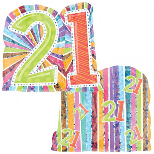Party Balloon Radiant 21st Birthday Foil Balloon 