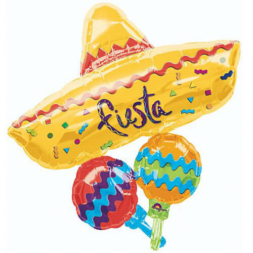 Party Balloon 31" Fiesta Cluster  Foil Balloon