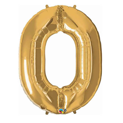 Party Balloons Number (0 )Gold  40" Foil Ballon 