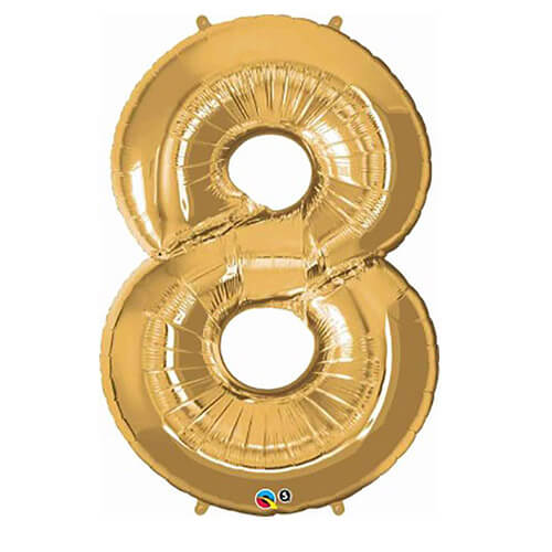 Party Balloons 8 Gold Super Shape Foil Balloon