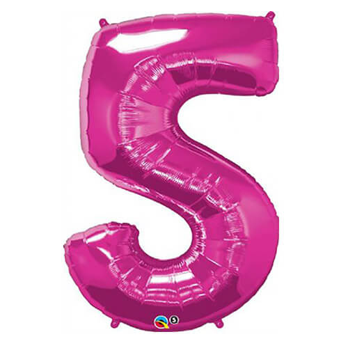 Party Balloons 5 Bright Pink Super Shape Balloon