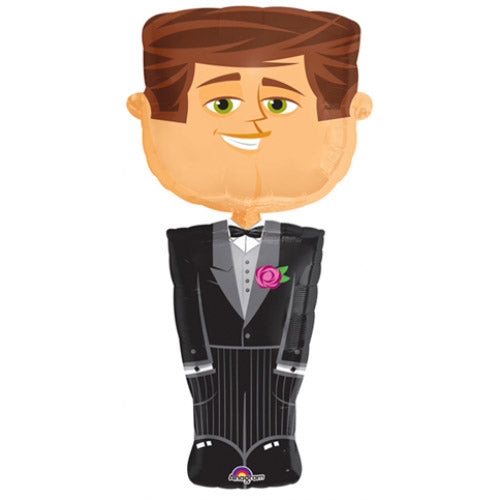 Balloons Party Celebrate Groom Airwalker Foil Balloon 50"