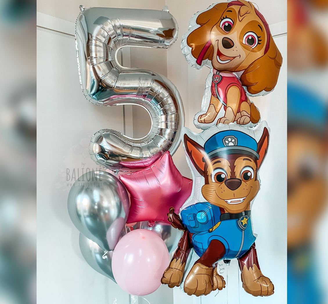 5th Birthday Paw Patrol Balloon Bunch