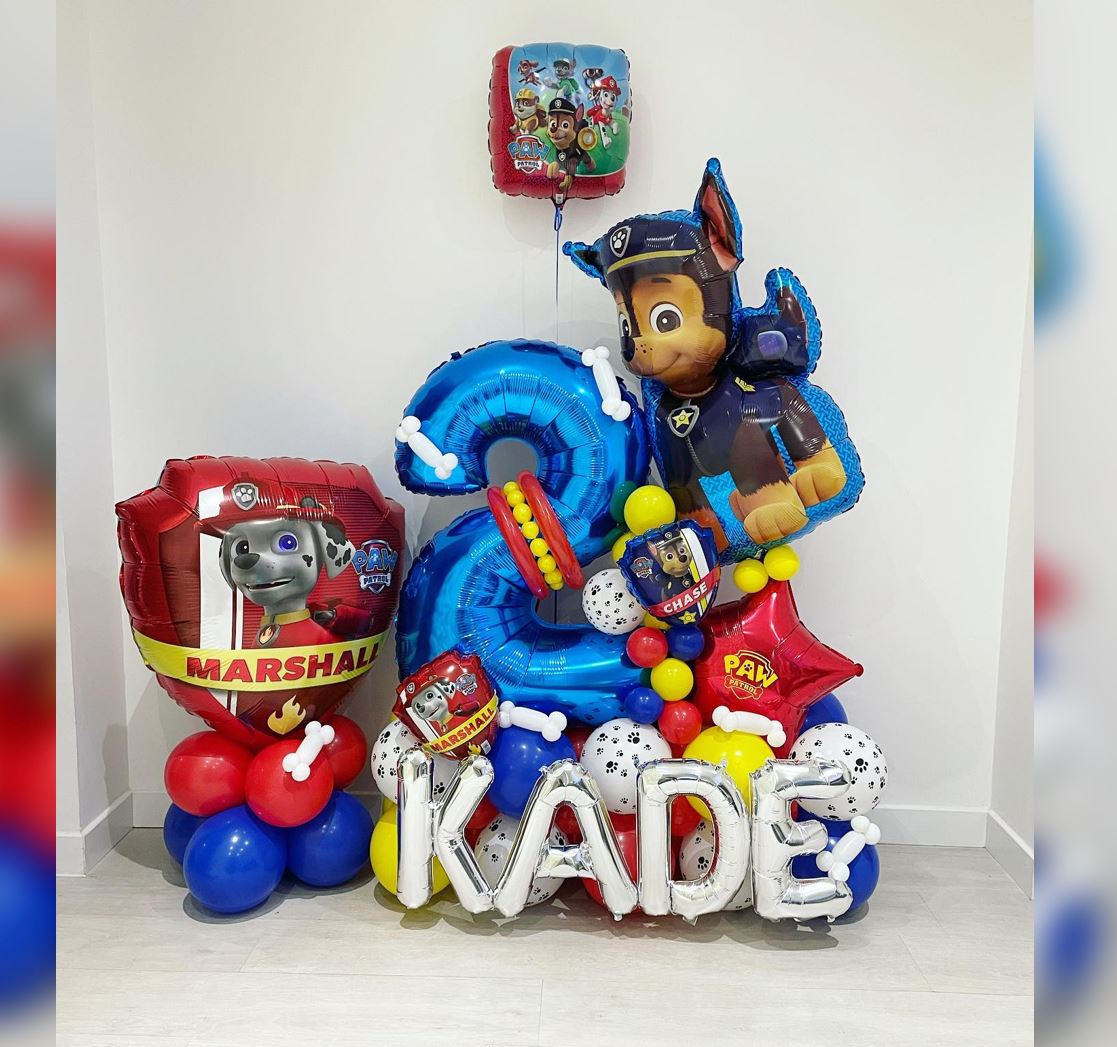 2nd Birthday Paw Patrol Supershape Balloon Bouquet