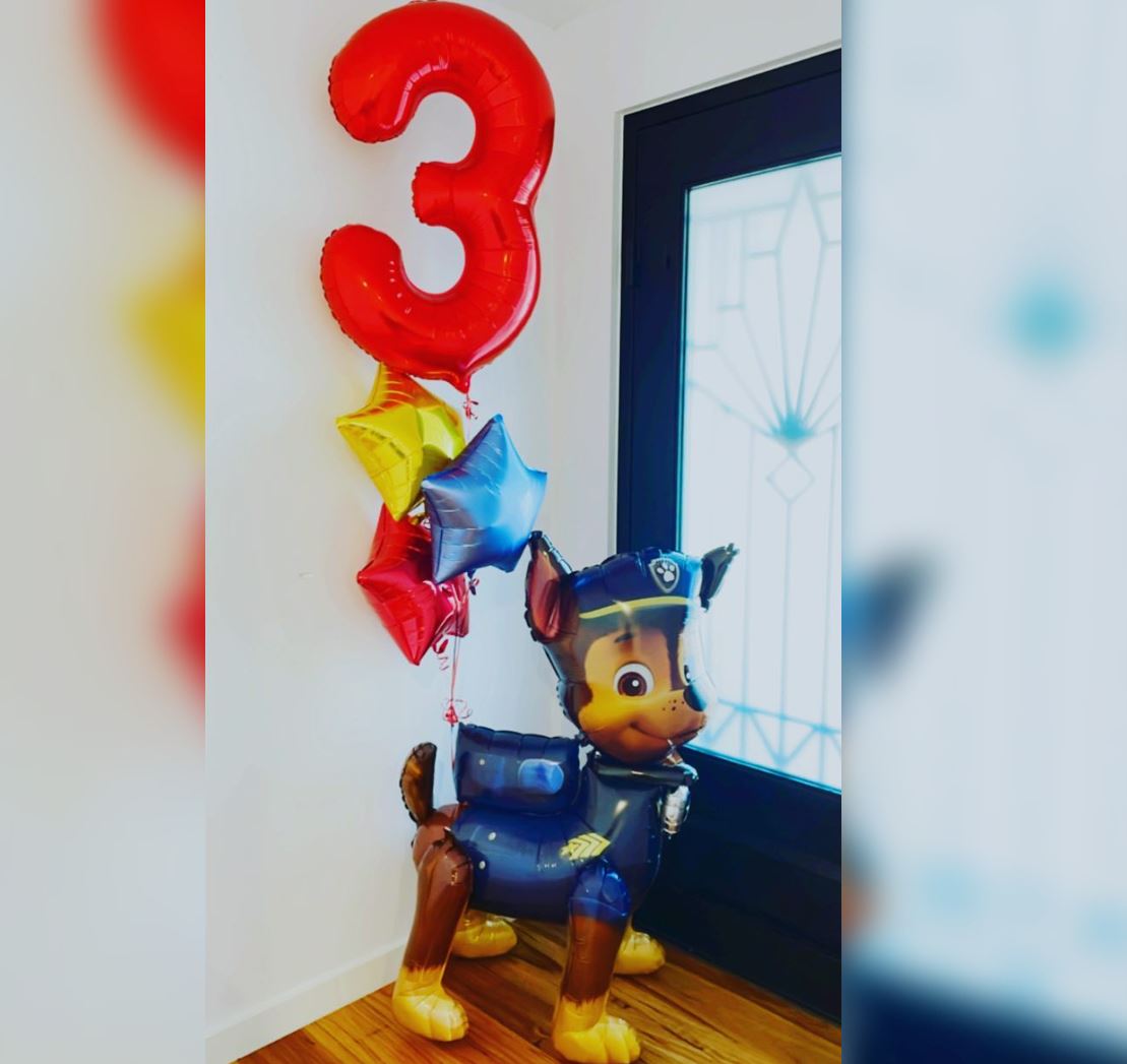 Paw Patrol And Stars 3rd Birthday Balloon Bouquet