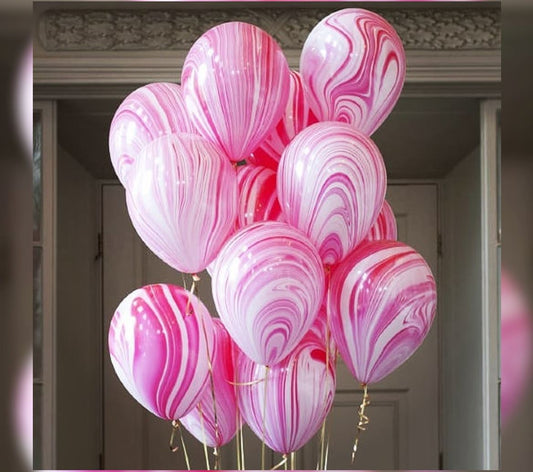 Superagate Pink And White Latex Balloons Bunch