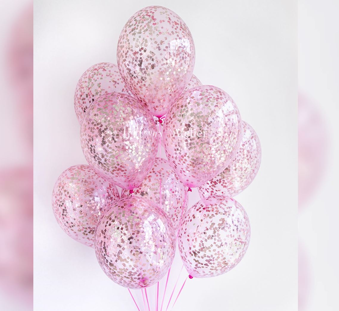 Pink Glitter Theme Balloon Bouquet