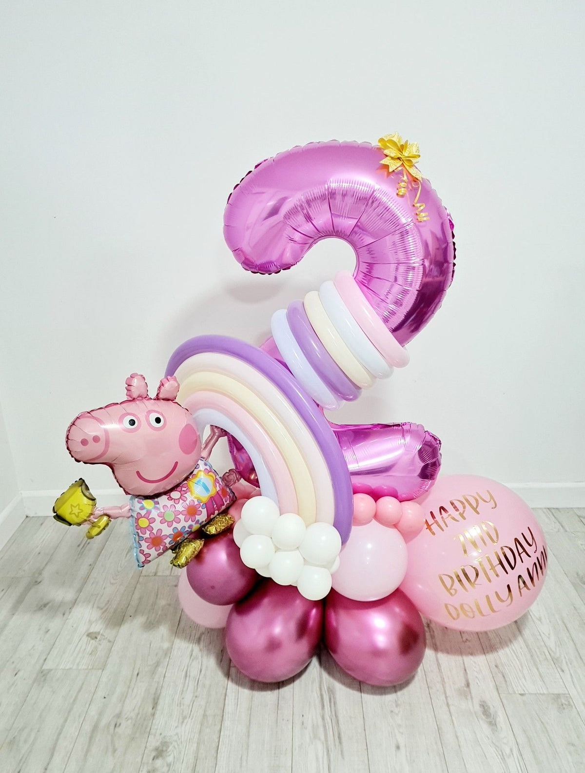 Peppa Pig & Supershape Number Balloon Bouquet