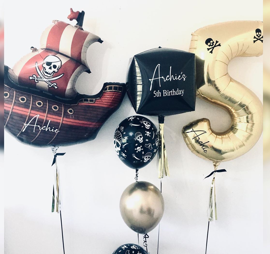5th Birthday Pirate Theme Balloon Bouquet