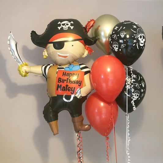 Pirate Birthday & Skull Balloon Bunch