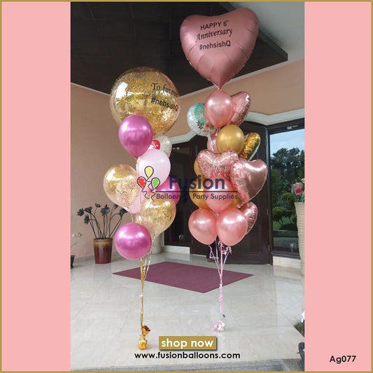 HAPPY ANNIVERSARY BALLOON SCULPTURE 