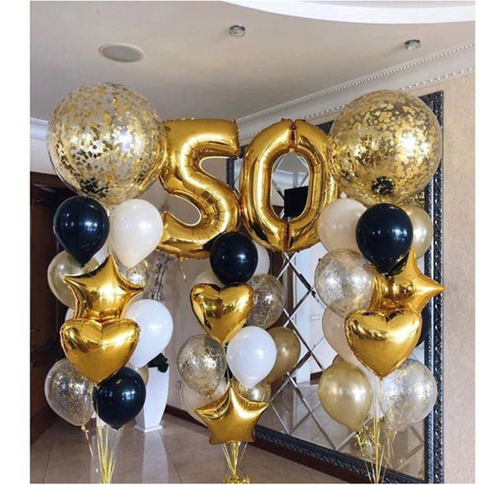 GOLDEN 50th ANNIVERSARY BALLOON SCULPTURE 