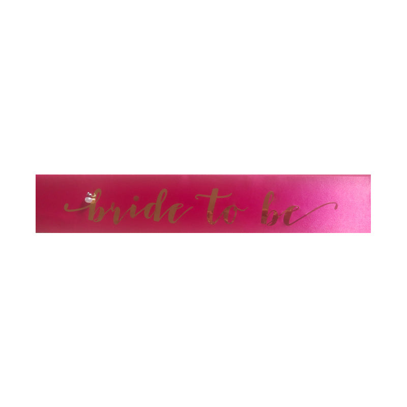 BACHELORETTE PARTY FUCHSIA COLOR BRIDE TO BE SASH