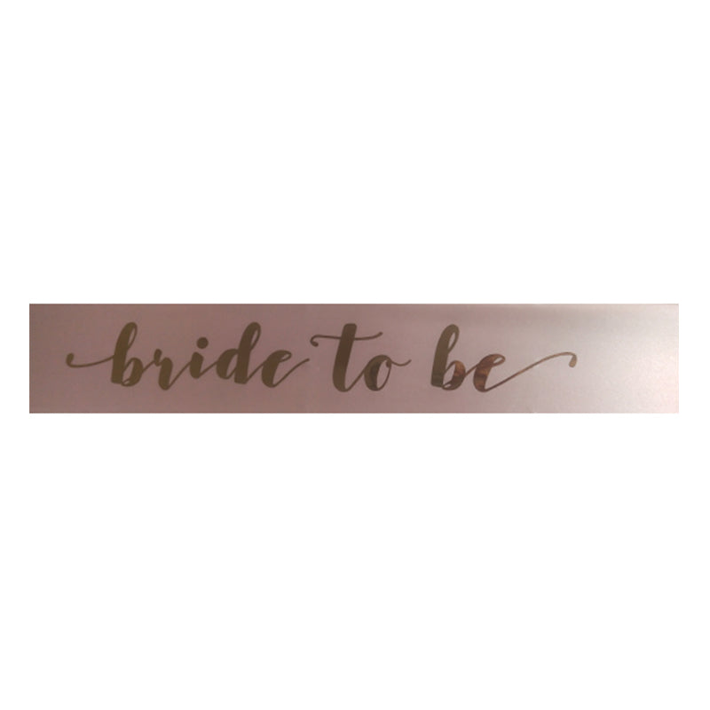 BRIDE TO BE LIGHT PINK WITH GOLD SASH