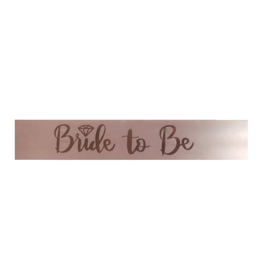 BRIDE TO BE LIGHT PINK WITH GOLD LETTERING SASH 