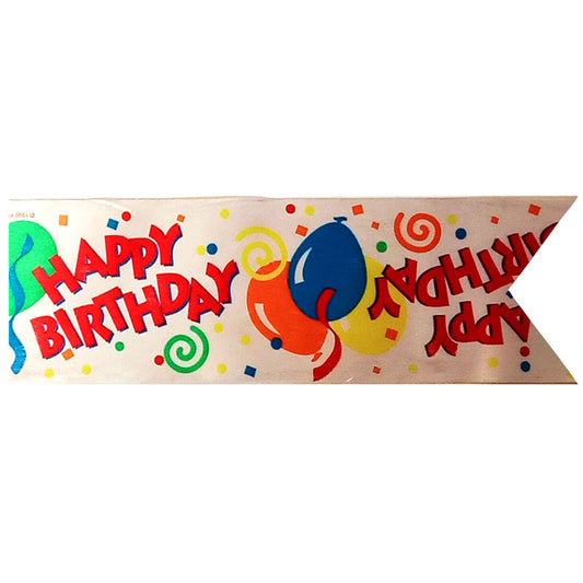 BIRTHDAY BOUQUET OF BALLOONS WHITE BACK RIBBON