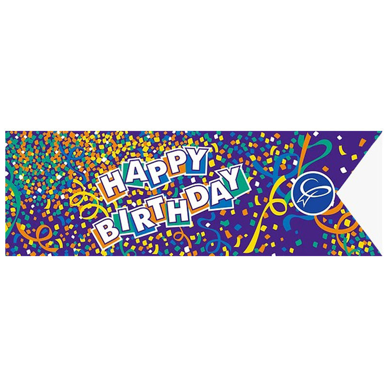 BIRTHDAY CONFETTI PURPLE BACK RIBBON 
