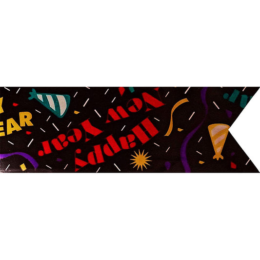 HAPPY NEW YEAR BLACK RIBBONS 