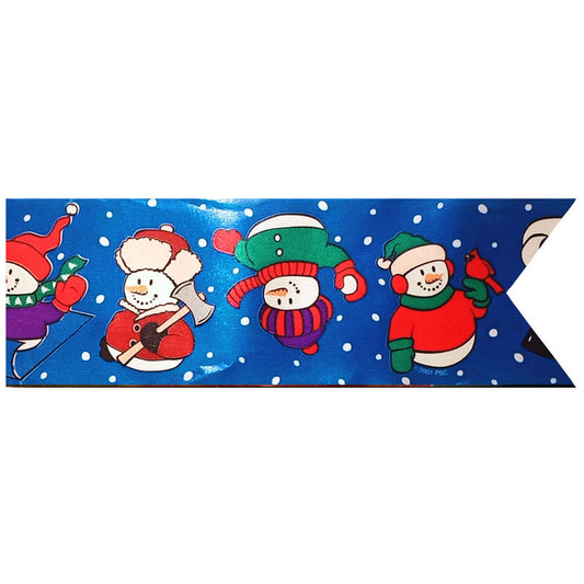 SNOWMEN WHITE BACK RIBBON 