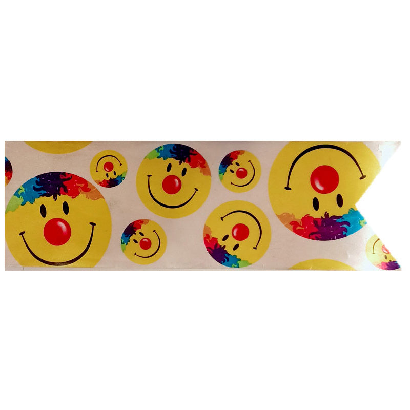 SMILE FACE SILVER BACK RIBBON