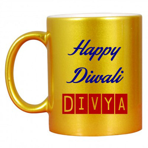 Fusion Diwali Personalized - Mug Gold Color