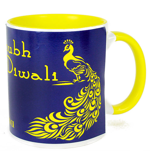 Fusion Diwali Personalized - peacock Mug 