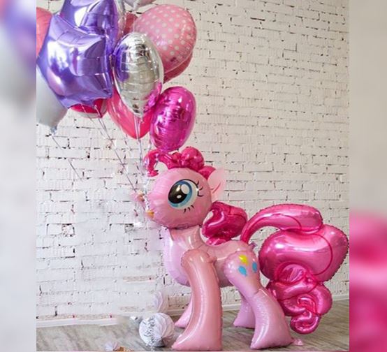 Little Pony Heart Star Balloon Bouquet