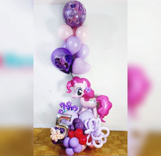 Number 5 My Little Pony Foil Balloon Bouquet