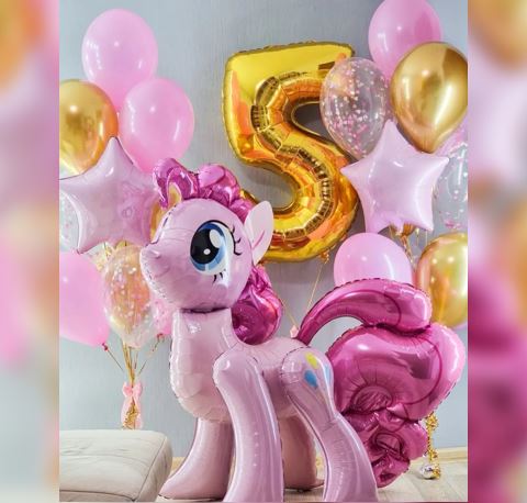 5 Number Little Pony Balloon Bouquet