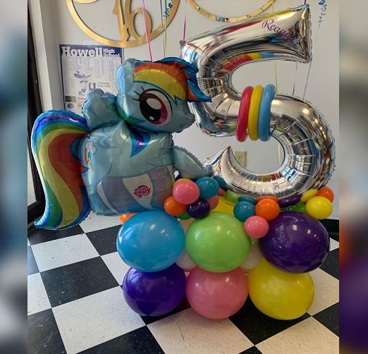 Party Balloon My Little Pony Helium Balloons Bouquet-13