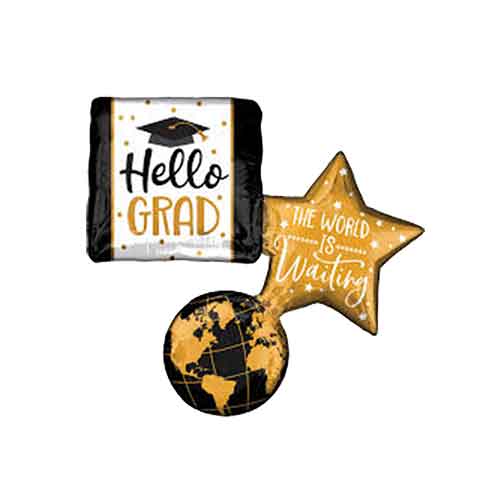 Party Balloon Large Shape  XL World Is Waithing Grad Balloons