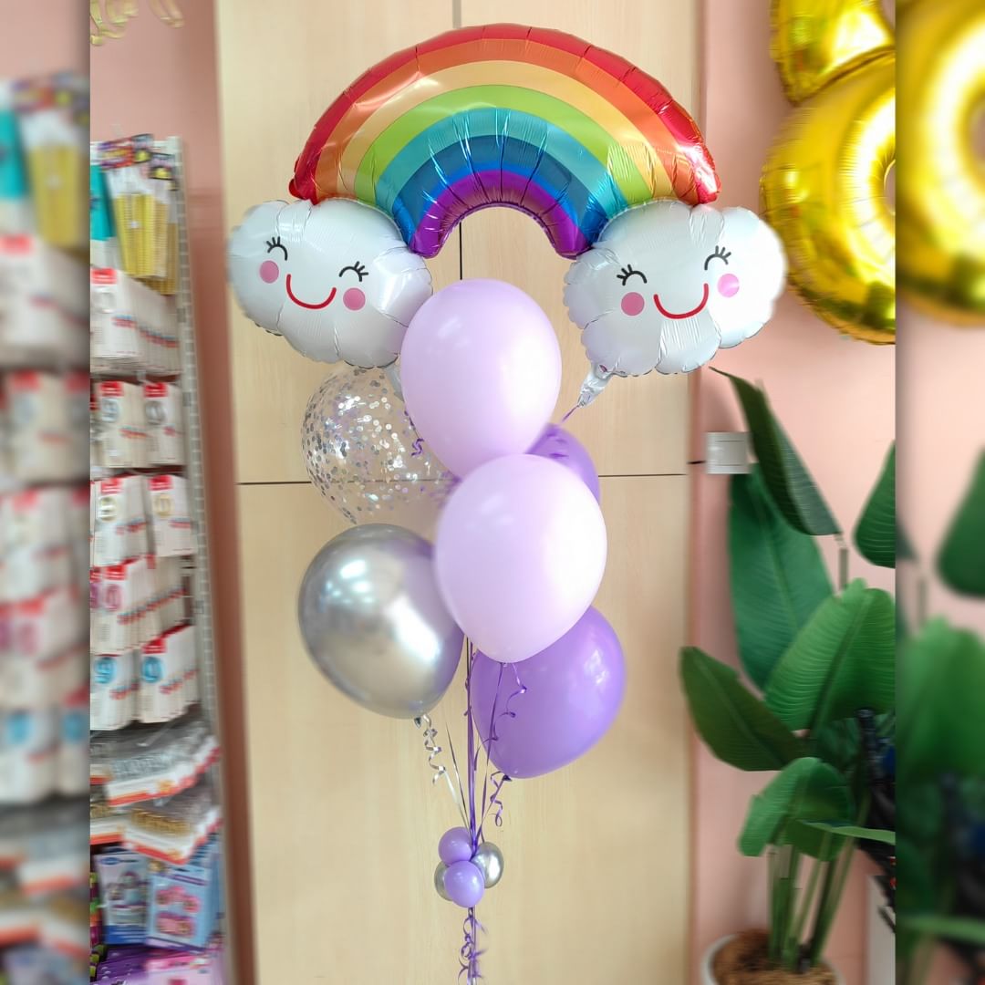 Rainbow Theme Balloon Bunch