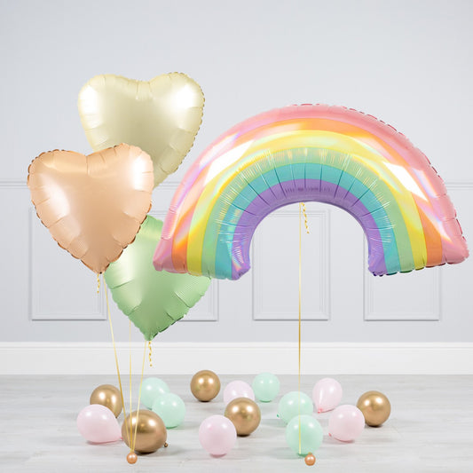 Rainbow Theme Heart Balloon Decoration