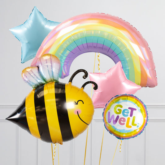 Rainbow Theme Get Well Soon Theme Balloon Bouquet