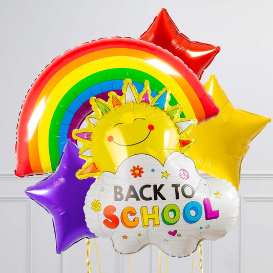 Rainbow Theme School Balloon Bouquet