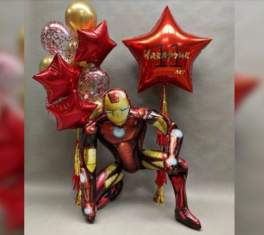 Iron Man Theme Star Balloon Bouquet