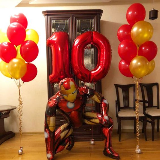 10th Birthday Iron Man Balloon Bouquet
