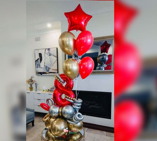 8th Number Cluster Balloon Bouquet