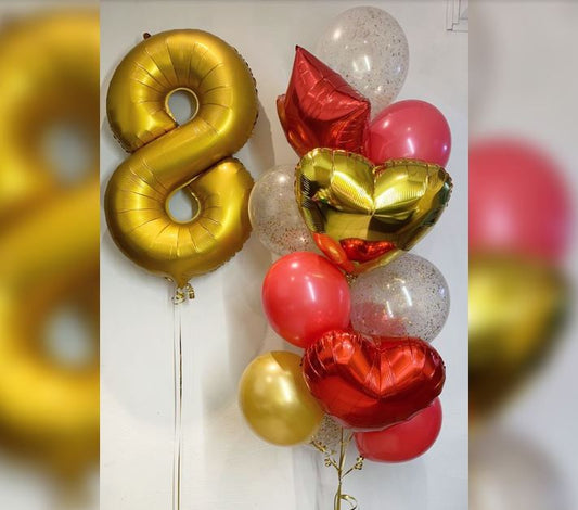 8th Birthday Balloon Bouquet