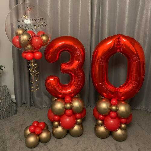 30th Birthday Bubble Balloon Bouquet