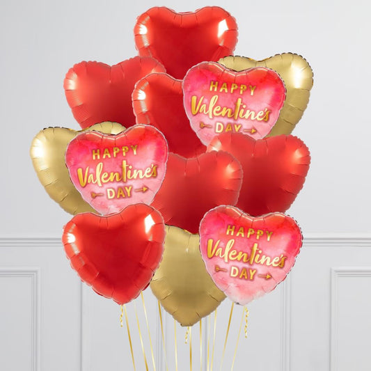 Valentine Day Heart Balloon Bouquet