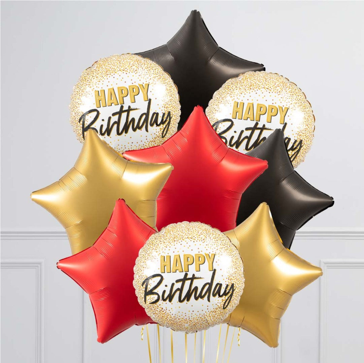 Happy Birthday Star Foil Balloon Bouquet