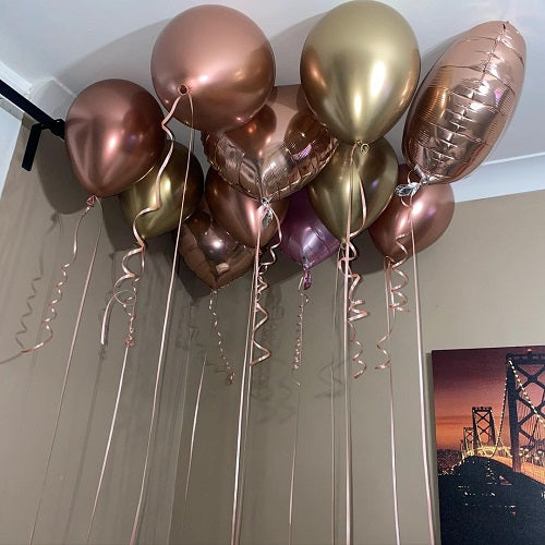 Party Balloon Rose Gold Helium Balloons Bouquet -10