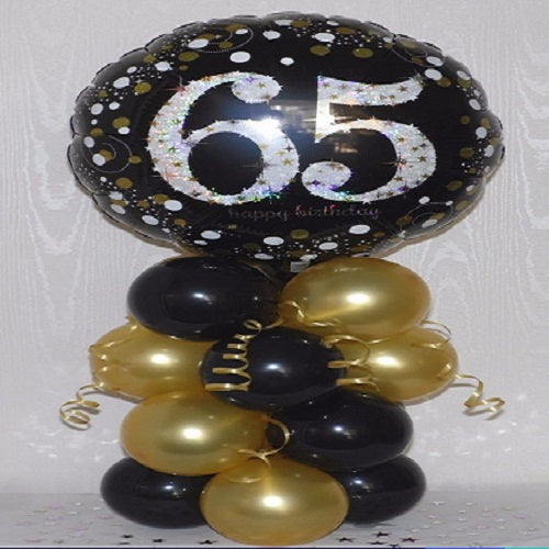Party Balloon Black Gold Theme air filled Balloons Bouquet-20