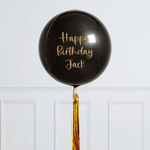 Party Balloon Black Gold Theme Helium Balloons Bouquet-30