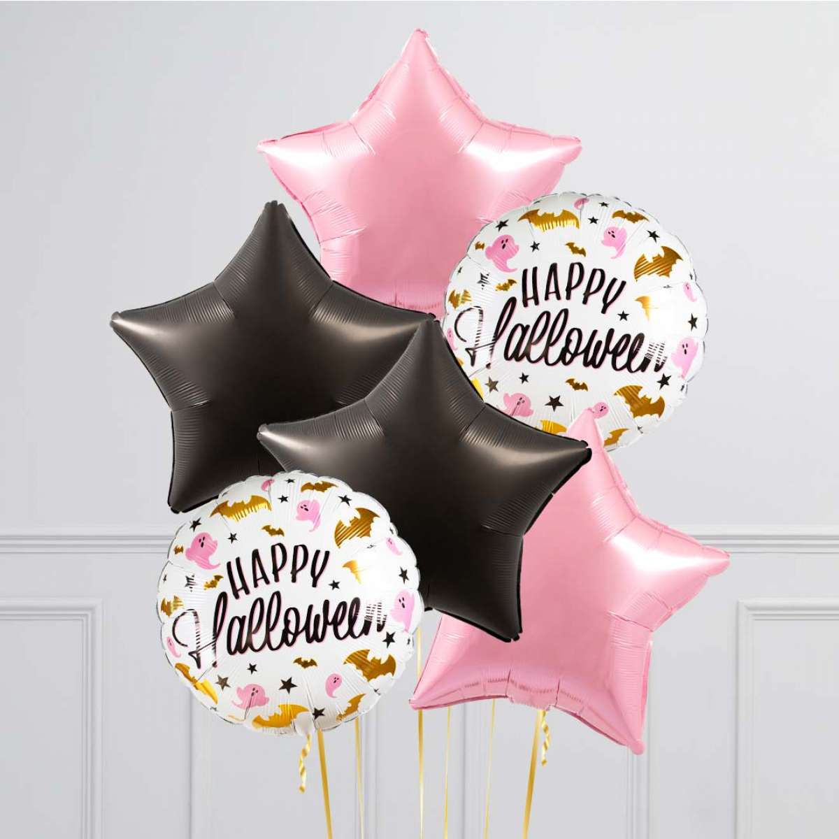 Party Balloon Black Gold Theme Helium Balloons Bouquet-34