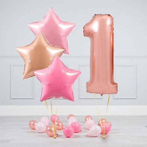 Party Balloon Rose Gold Helium Balloons Bouquet -16