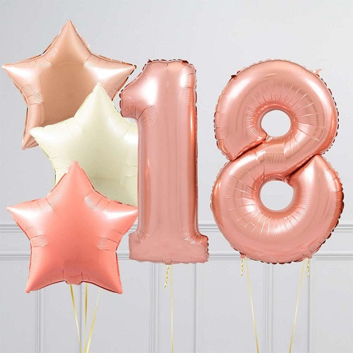 Party Balloon Rose Gold Helium Balloons Bouquet -32